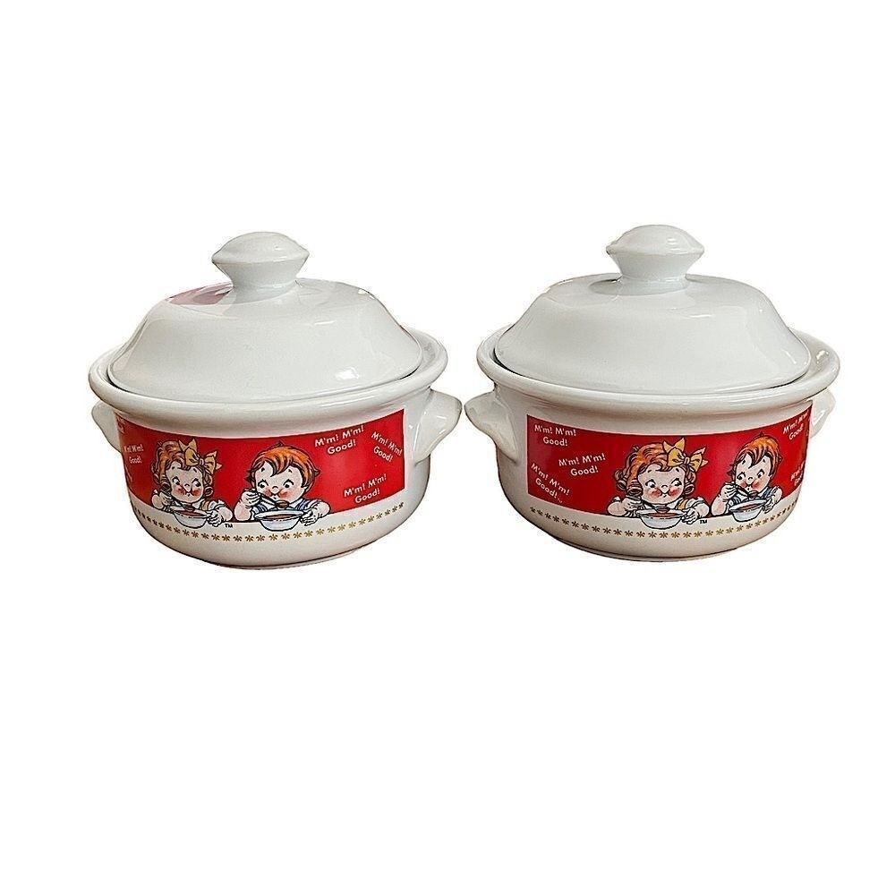 HOUSTON HARVEST GIFT PRODUCTS - CAMPBELL SOUP COMPANY - SET OF 2 - BOWL & LID gallery