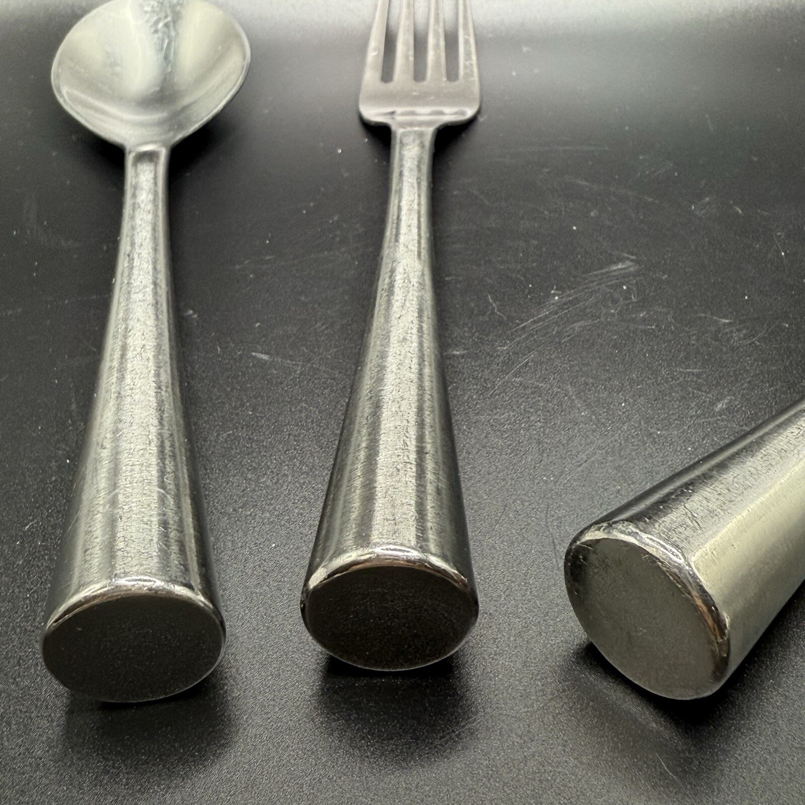 Pottery Barn PBN20 18/8 Stainless Round Handle Place Setting-3-Fork Spoon Knife gallery