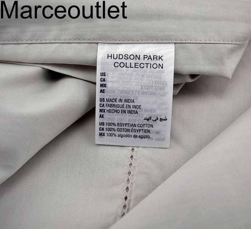 Hudson Park Classic Linens Egyptian Cotton Percale TWIN Flat Sheet Silver gallery