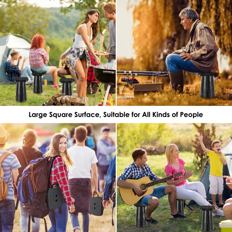 Portable Telescopic Stool Retractable Foldable Camping Hiking Travel Chair Seat gallery
