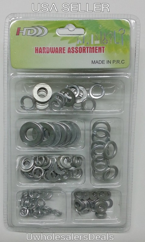 120+ Steel Washers Flat & Lock Assorted Size 1/4" to 3/4" (Outer Dimension) NEW gallery