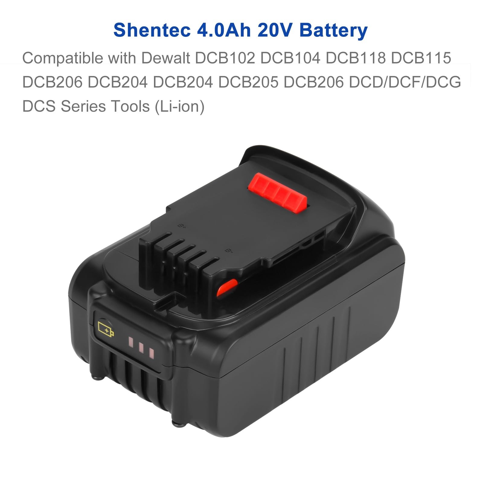 2 Pack 4.0Ah 20V MAX Li-ion Battery Replacement for Dewalt DCB102 DCB104 DCB1... gallery