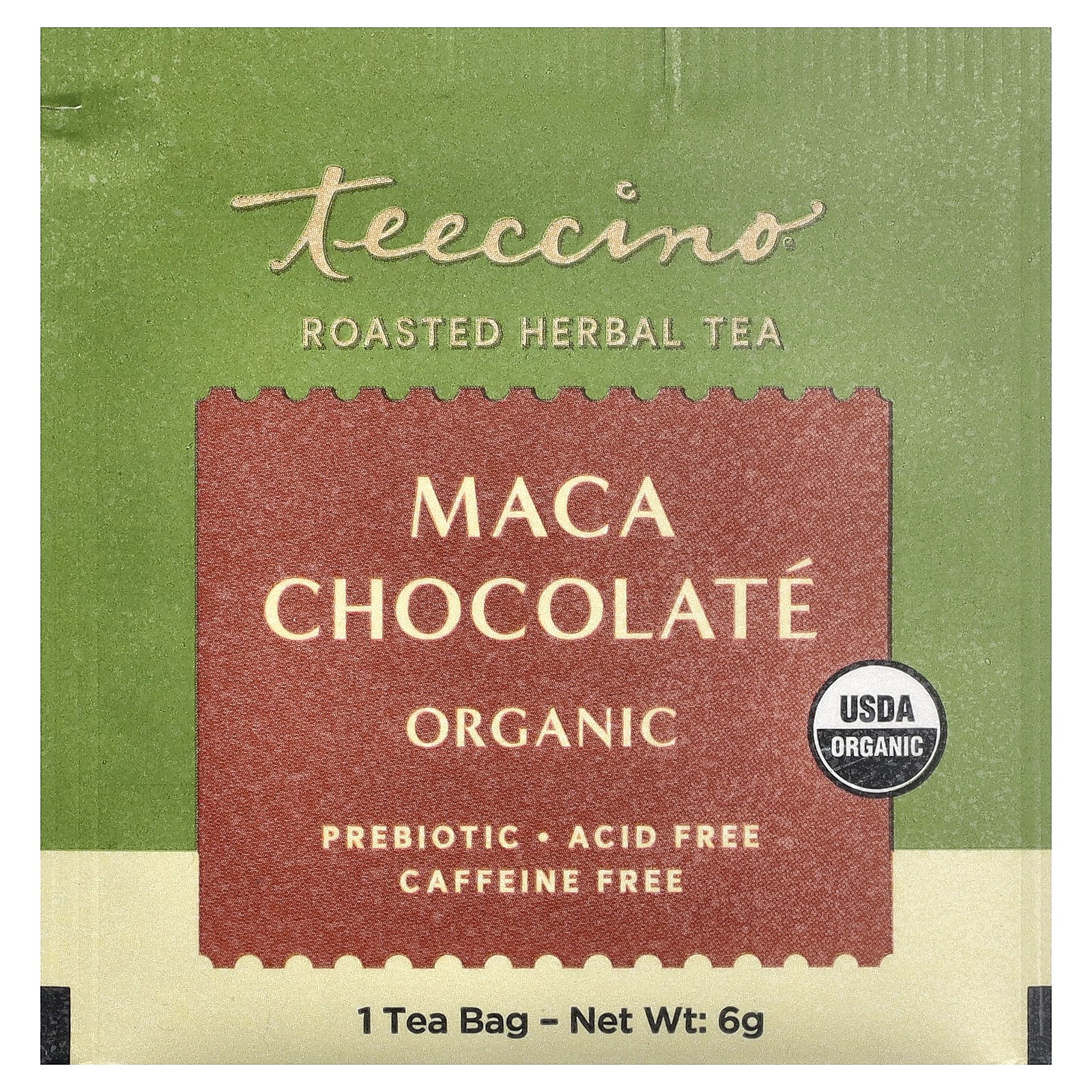 Organic Roasted Herbal Tea, Maca Chocolate, Caffeine Free, 25 Tea Bags, 5.3 oz gallery
