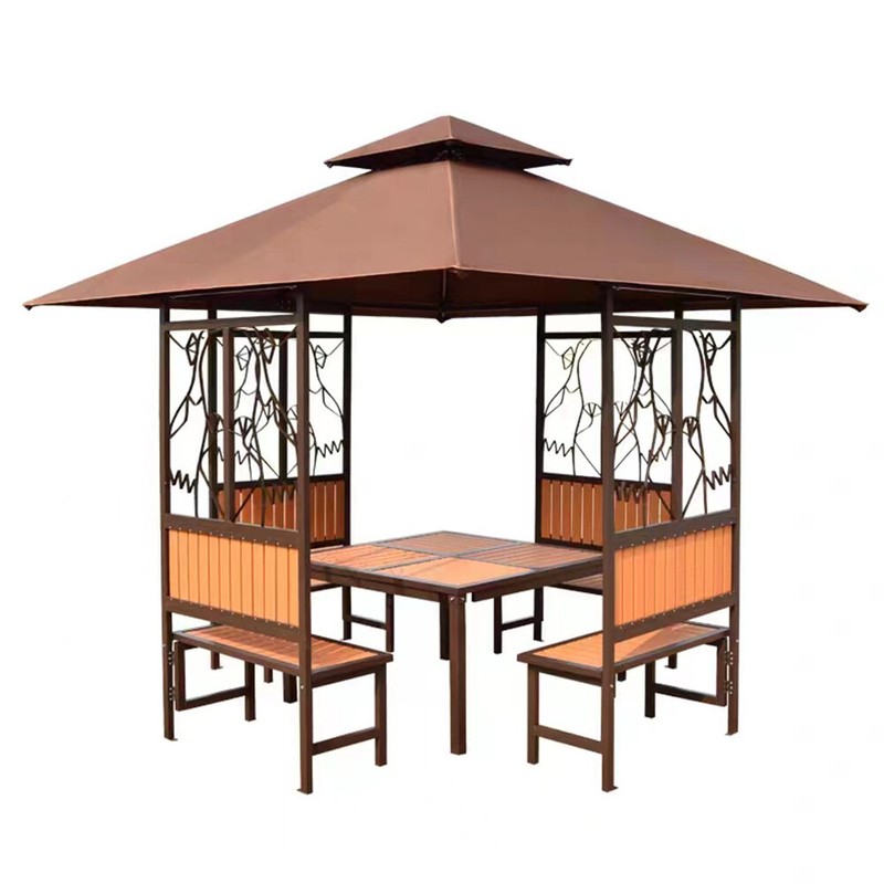 US 10'x10' Waterproof Gazebo 1 2Tier Top Replacement Canopy UV Sunshade Cover gallery