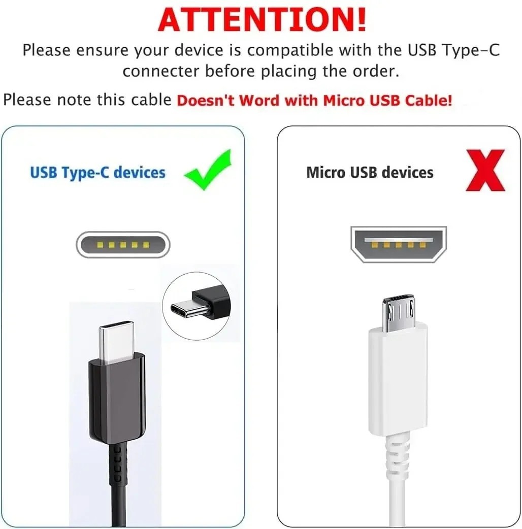 6FT Samsung Galaxy Charger Adaptive Fast Charging With USB Type C Cable White gallery