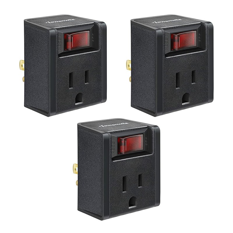 DEWENWILS 3 Pack Electrical Plug Outlet Switch with On/Off Switch Single Port gallery