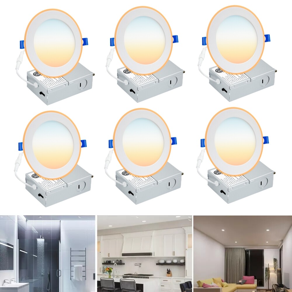 6 Inch 5CCT LED Recessed Lighting with Night Light 2700K/3000K/3500K/4000K/5000K gallery