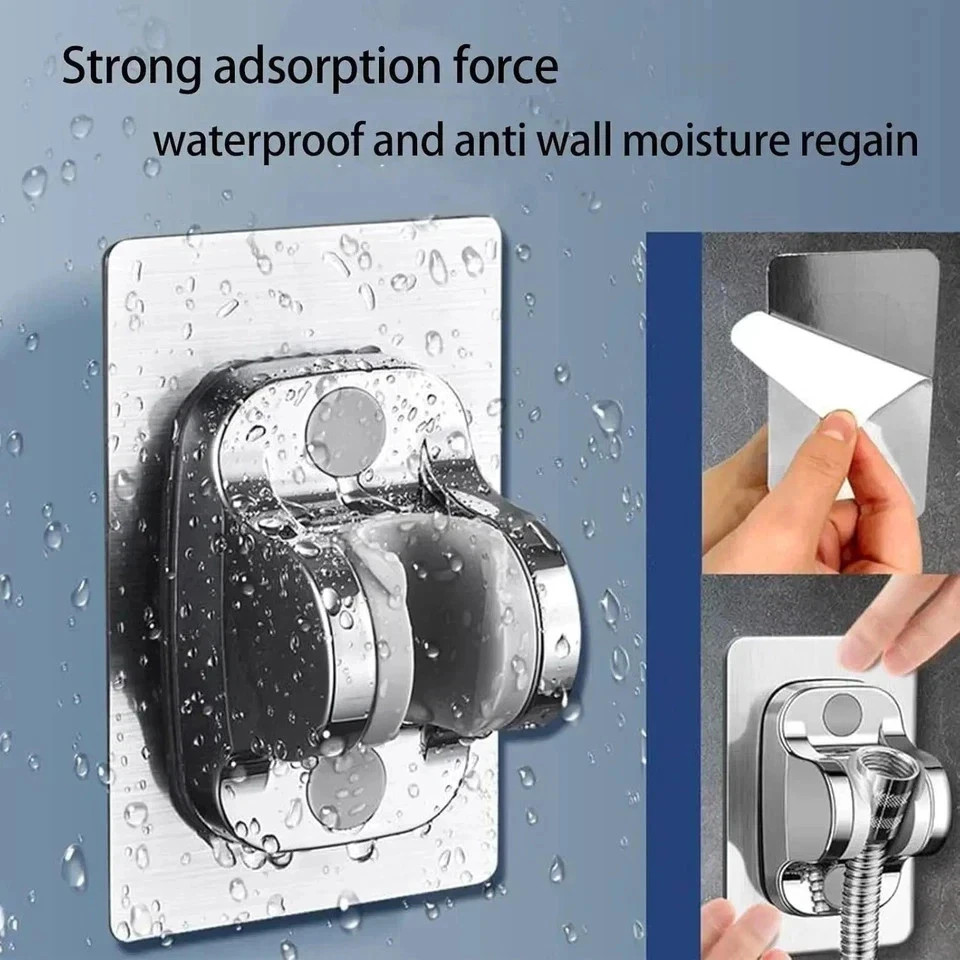 Self-adhesive Handheld Shower Head Holder Adjustable Wall Mount Shower Bracket* gallery