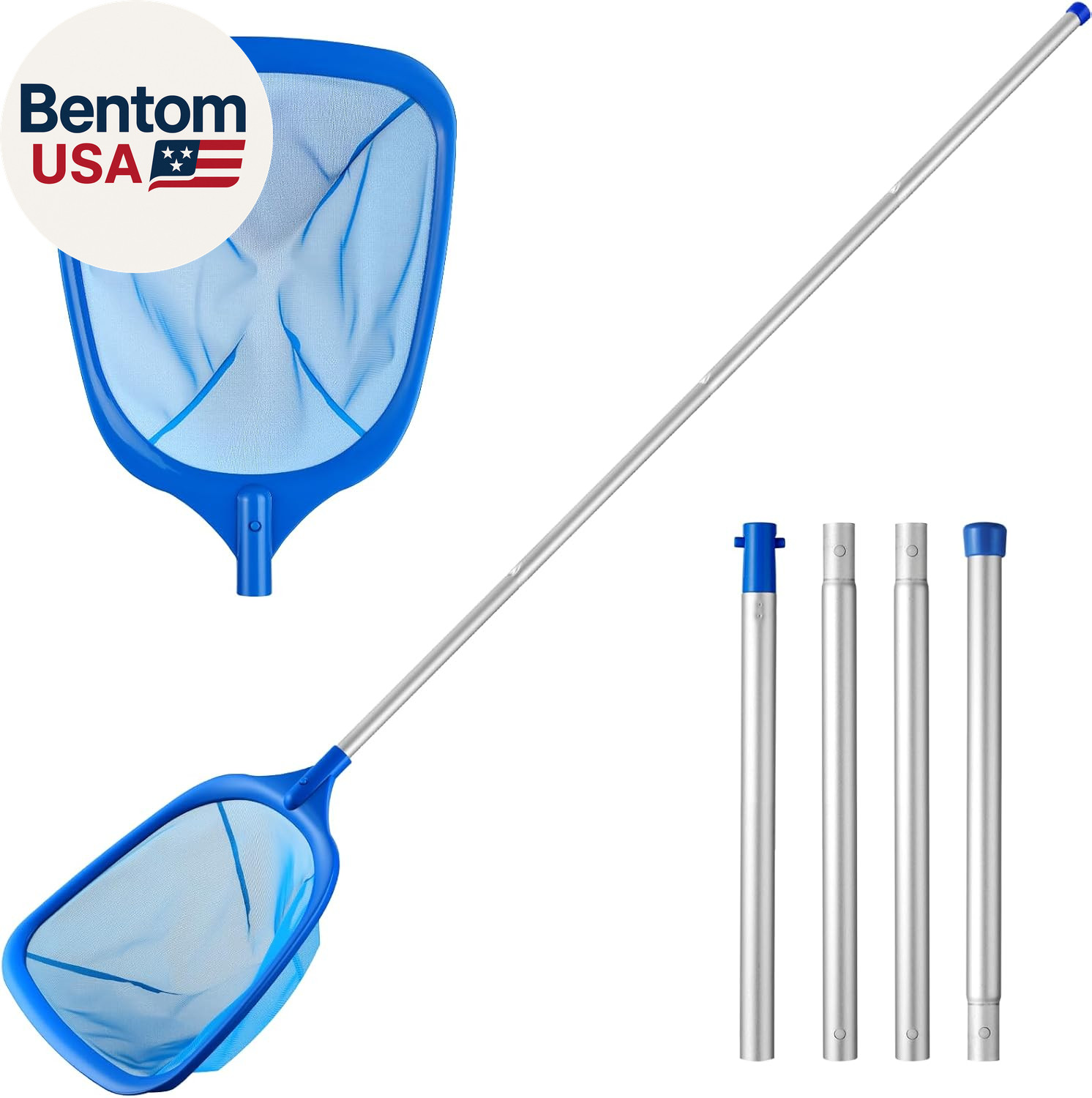 Pool Skimmer Net, Deep Pool Leaf Net with Reinforced Frame, Large Capacity Rake gallery