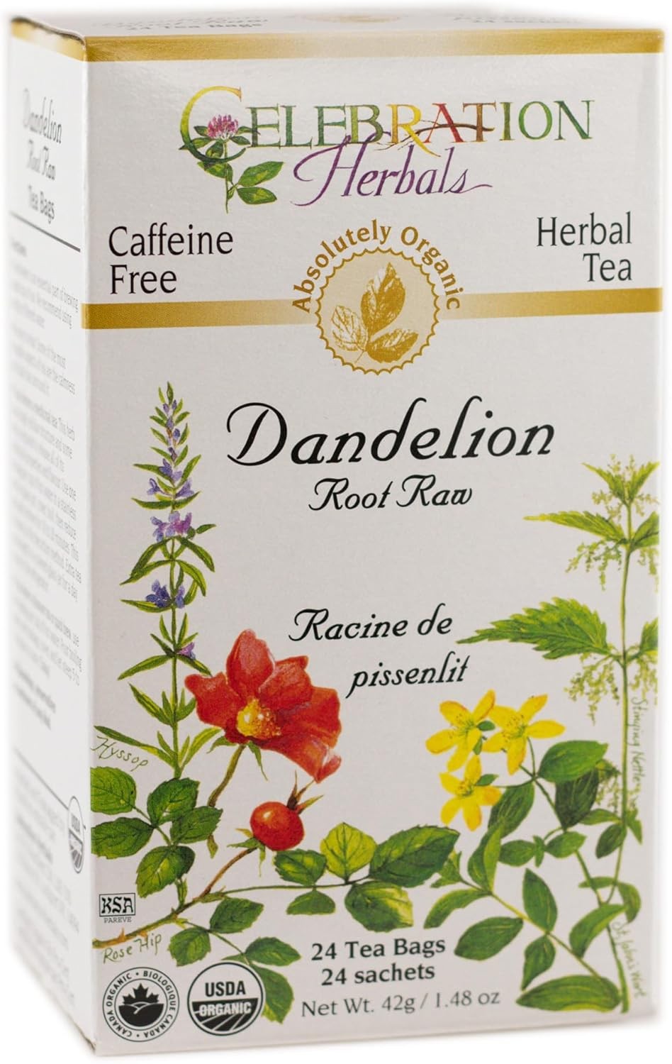 Organic Dandelion Root Raw Tea - Caffeine 24 Bags gallery