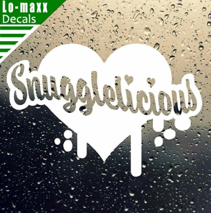 Snugglelicious Cute Custom Design Art Various Sizes & Colors Die Cut Vinyl Decal gallery