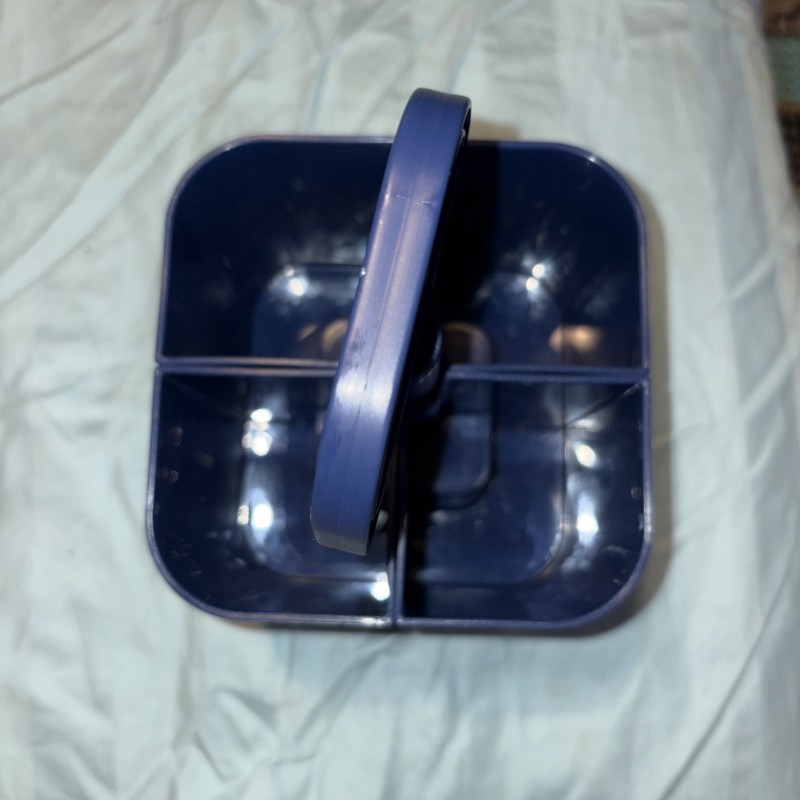 MADE FOR RETAIL Removable Compartment Caddy w/Handle DARK BLUE gallery
