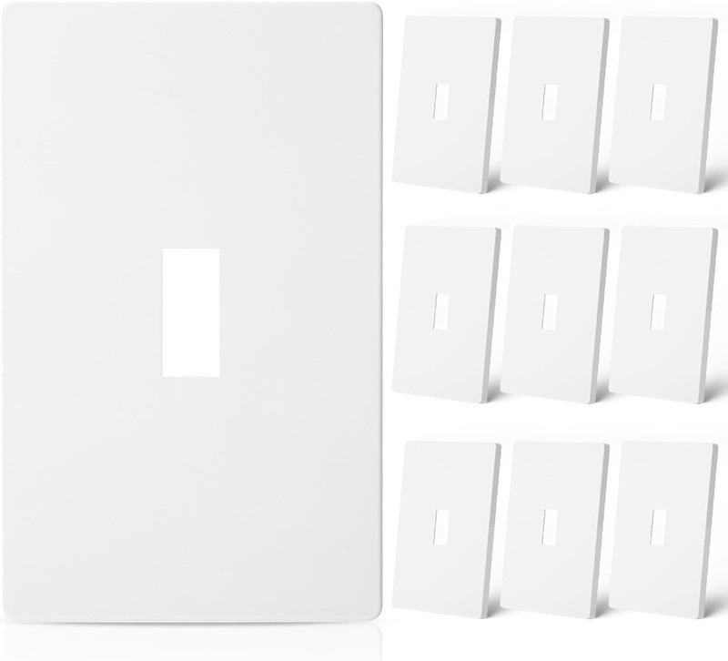 10 PCS Light Plates Switch Covers, Screwless, Toggle Switch Cover, Thermoplastic gallery