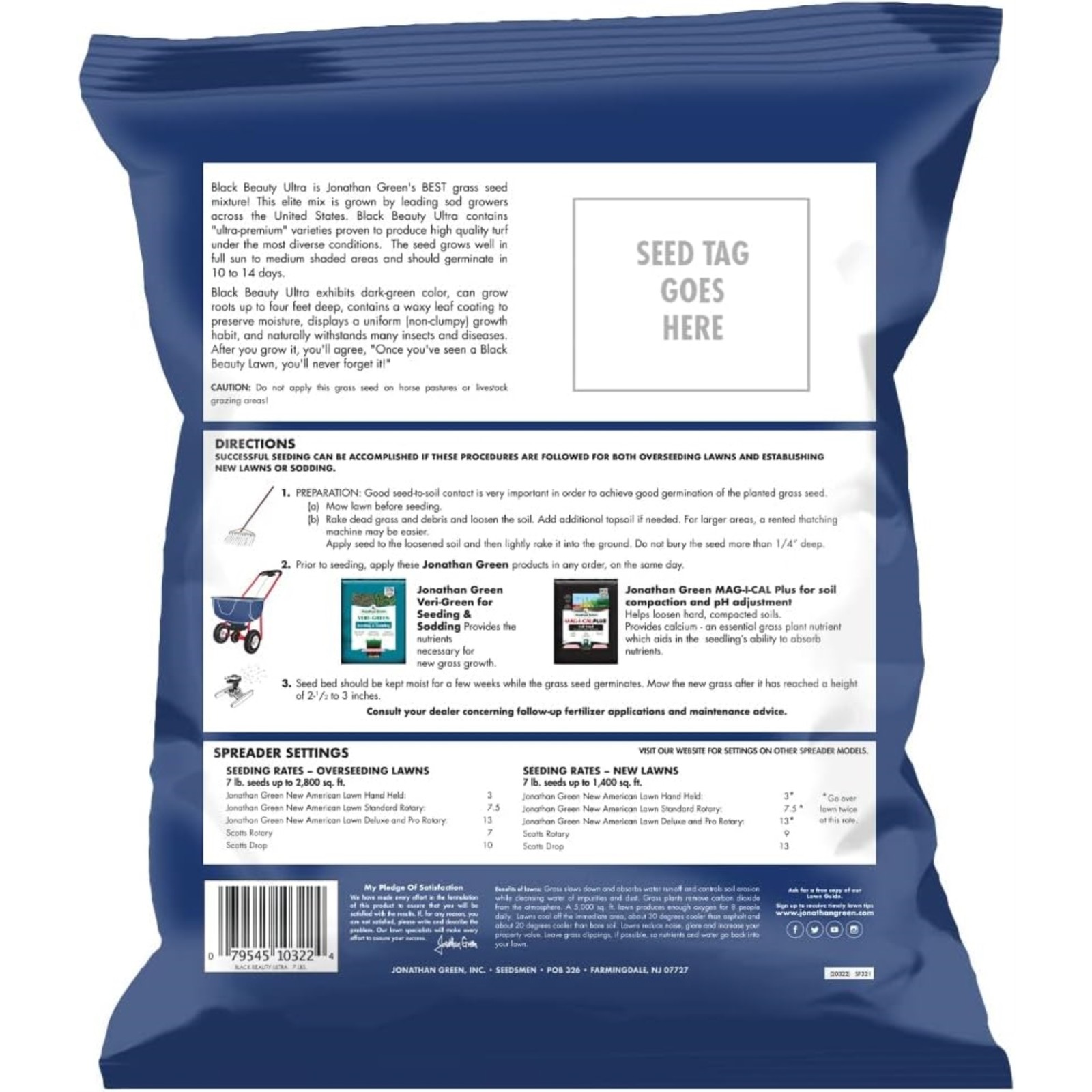 Jonathan Green (#10322) Black Beauty Ultra Grass Seed, 7lb bag gallery