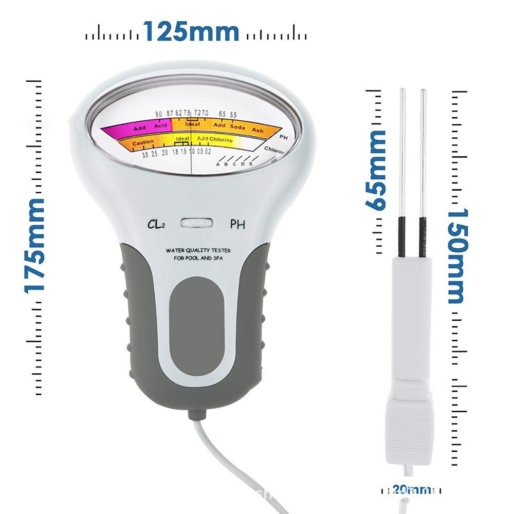 Water Quality PH/CL2 Chlorine Tester Level Meter For Swimming Pool Spa Hot Tubs gallery