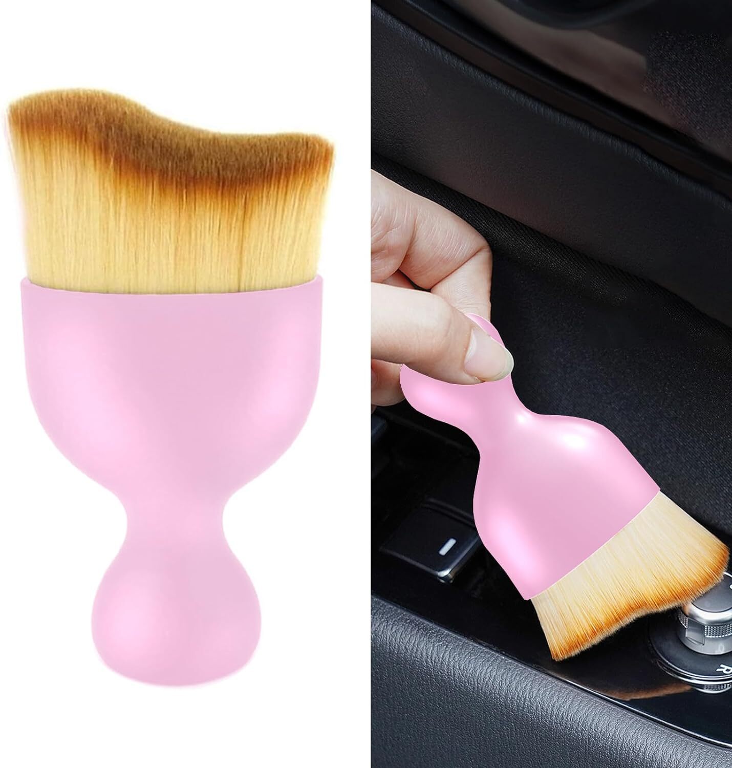 1PC Car Air Conditioning Outlet Cleaning Brush For Cars Vans SUVs Pink gallery