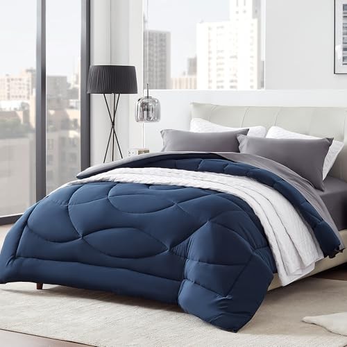 SLEEP ZONE Reversible King Size Cooling Comforter, Super Soft Bedding Duvet Down gallery