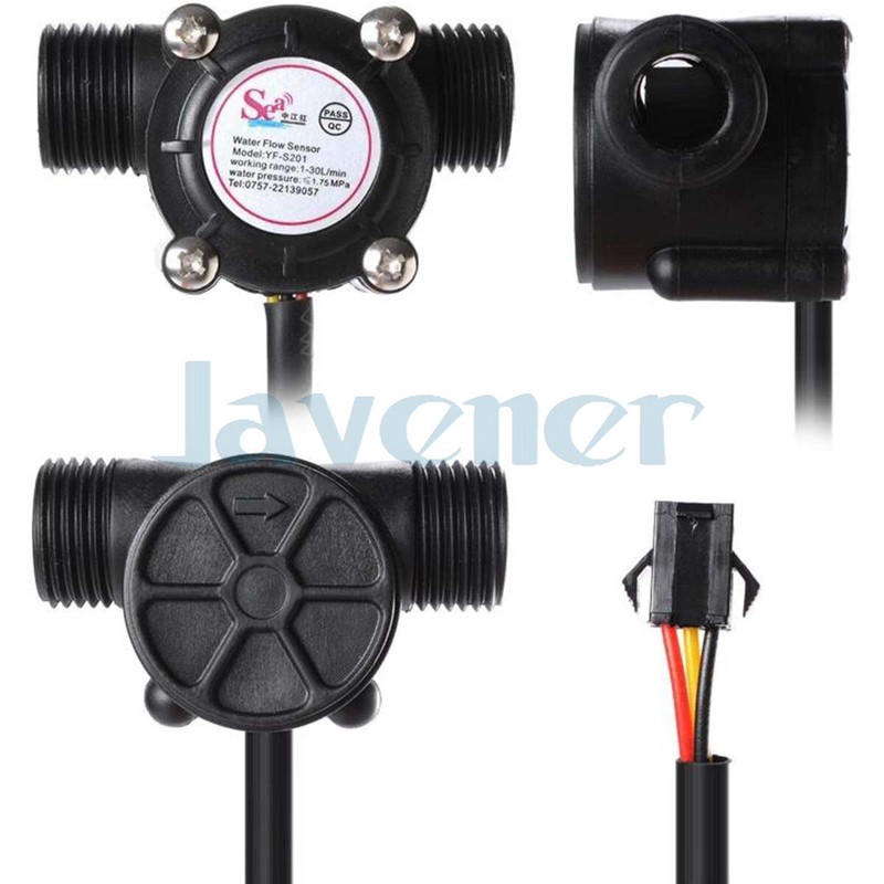 G1/2" 1-30L/min Water Flow Sensor Switch Flowmeter Flow Meter Water Control gallery