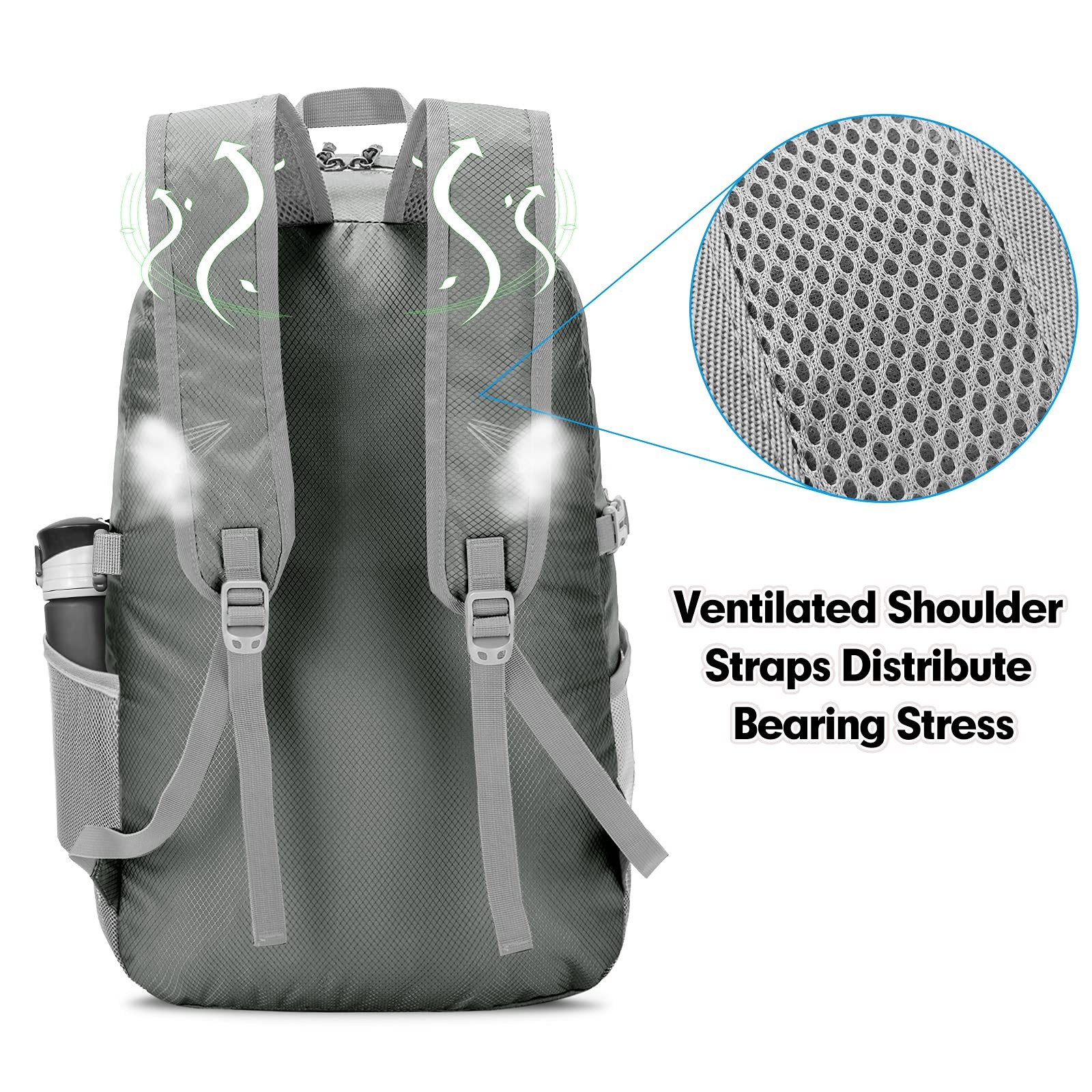 Lightweight Packable Backpack - 35L Light Foldable Hiking Backpacks Water Res... 5