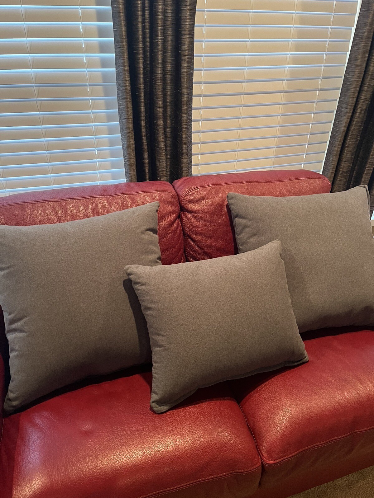High Quality Custom Fabric Throw Pillows with Inserts (Set of 3) - Solid Gre gallery