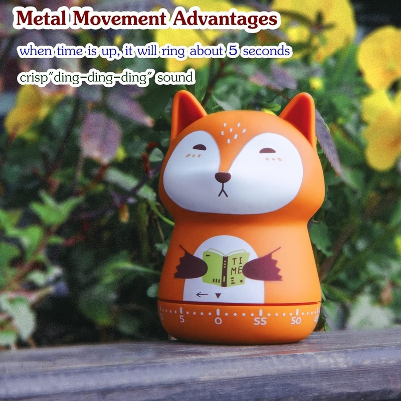 Mechanical Kitchen Timer, Cute Animal Wind Up 60 Minutes Manual Countdown for... gallery