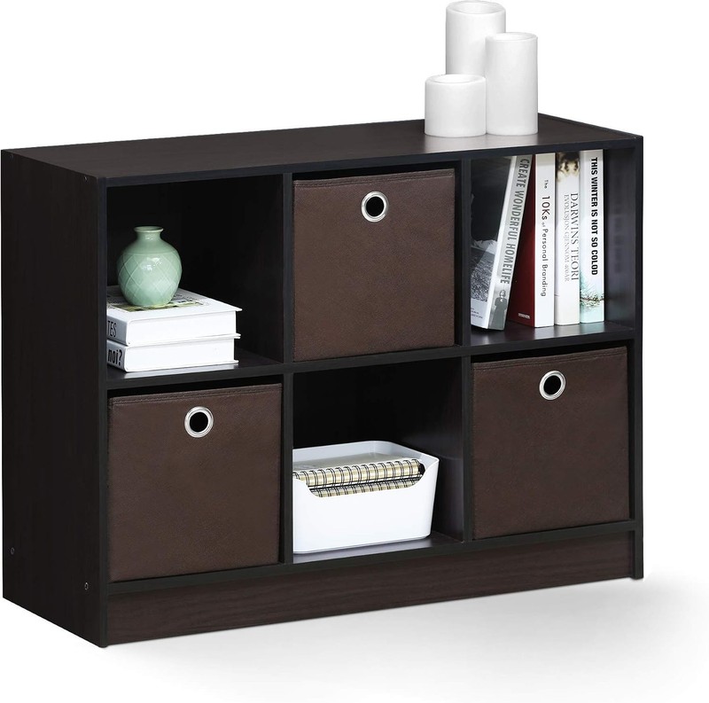 BASIC Book Shelf, 6-Cube Bookshelf with Open Shelf, 3 x 2 Bookcase with Stora... gallery