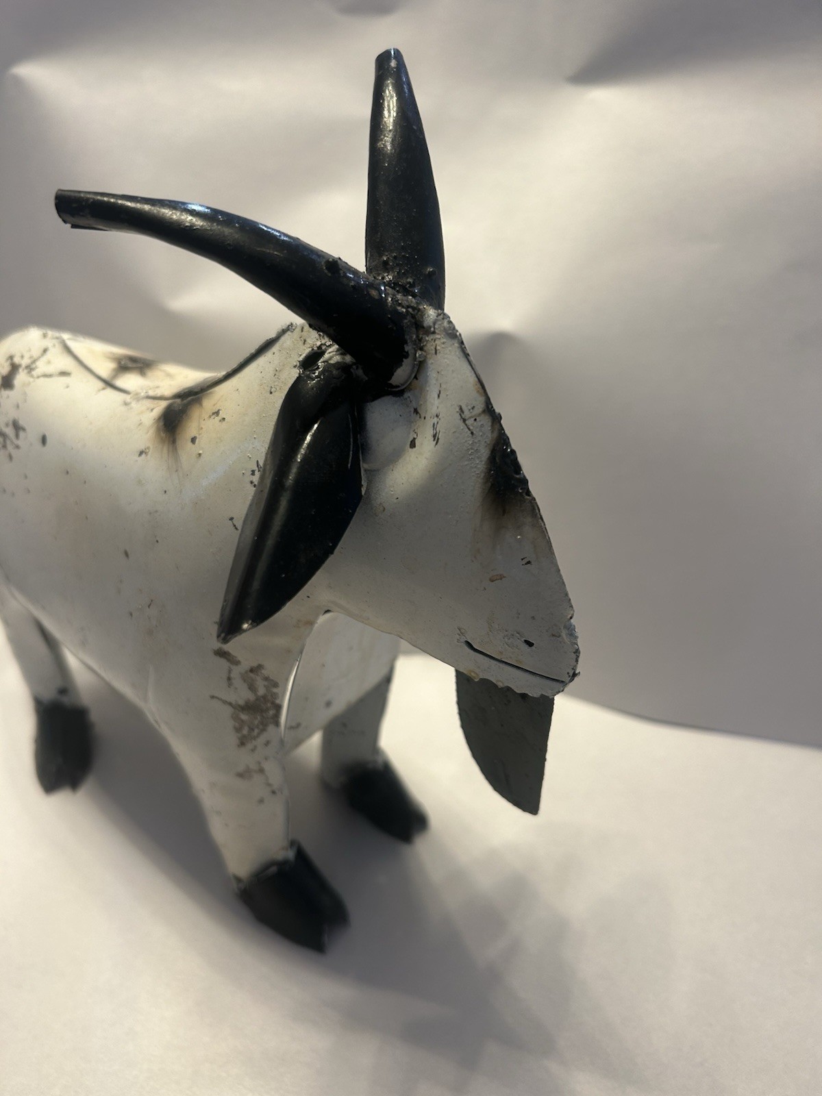 Handmade Rustic Metal Goat Sculpture Farmhouse Folk Art Welded Steel Yard Decor gallery