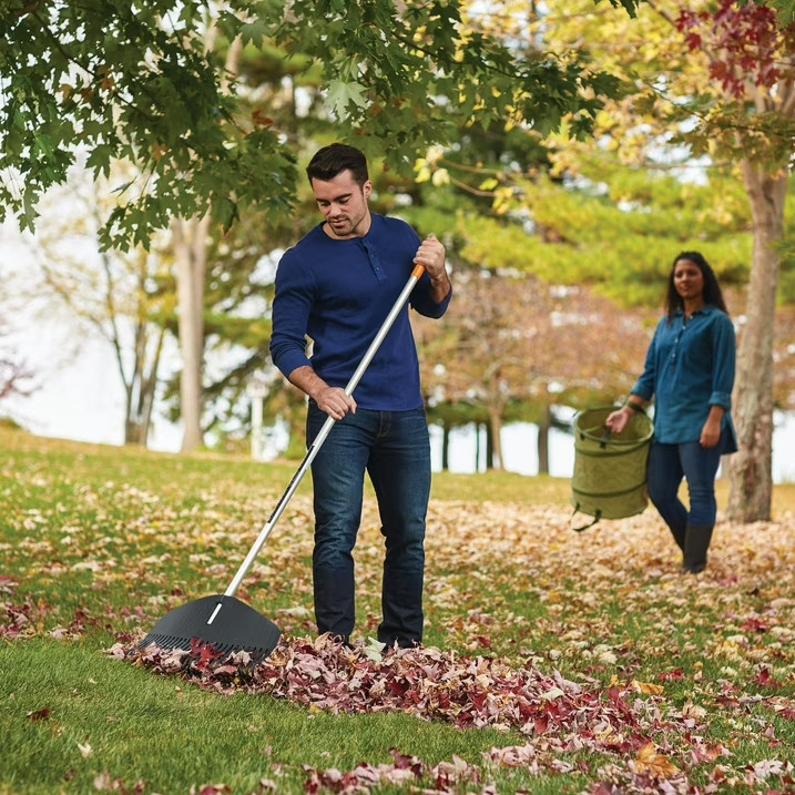 Fiskars Poly Leaf Rake, Leaf Rake, 67" Length gallery