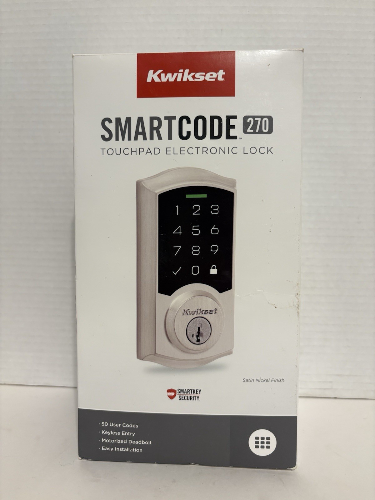 Kwikset SmartCode 270 Satin Nickel Touchpad Lock- Brand New Open Box! SHIPS FREE gallery