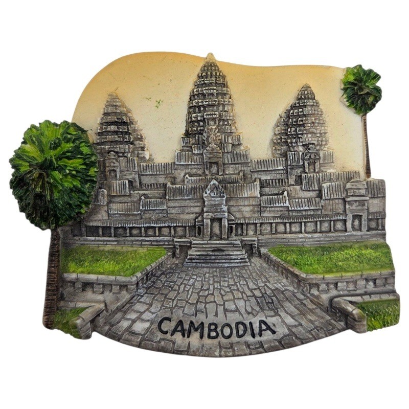 Cambodia Angkor Wat Temple Refrigerator Magnet Travel Souvenir Resin Handmade gallery