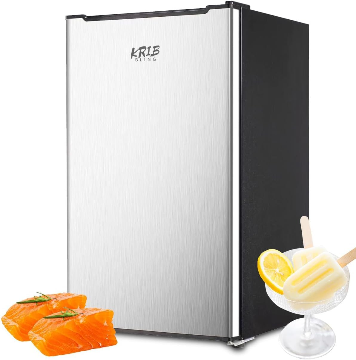 Compact Upright Freezer 3.0 Cu.ft Removable Shelves Mini Freezer Low Energy Sing gallery