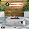Serenelife Propane Gas Fire Pit Table- 40,000 BTU Square Gas Firepits with Cover gallery