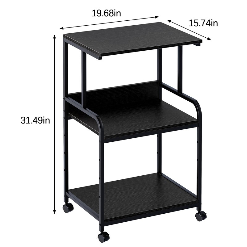 Printer Stand with Storage Shelf,3 Tier Printer Cart with Wheels,Mobile Print... gallery