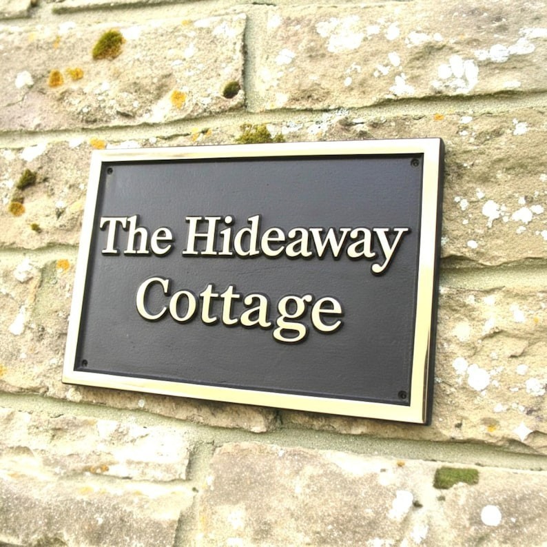 Beautiful Customized classic brass signs - signs and plaques - Heavy duty Gift gallery