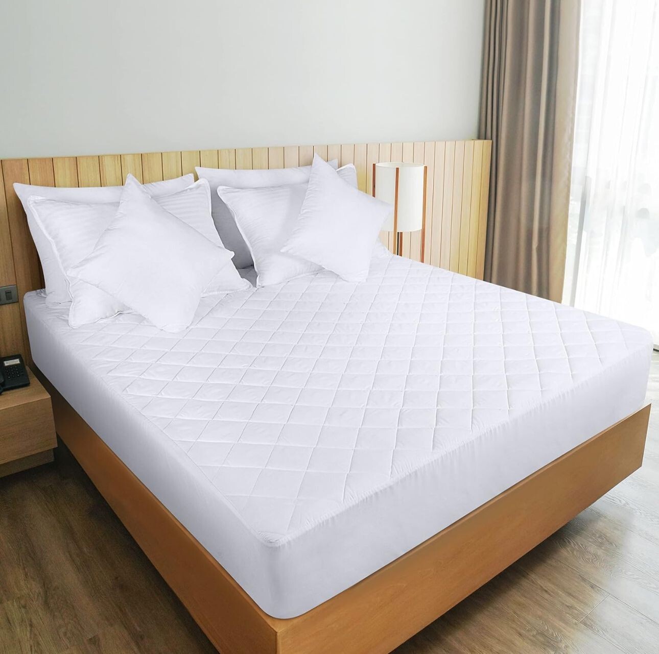 Mattress Protector white Color, Comfortable Mattress Protector gallery