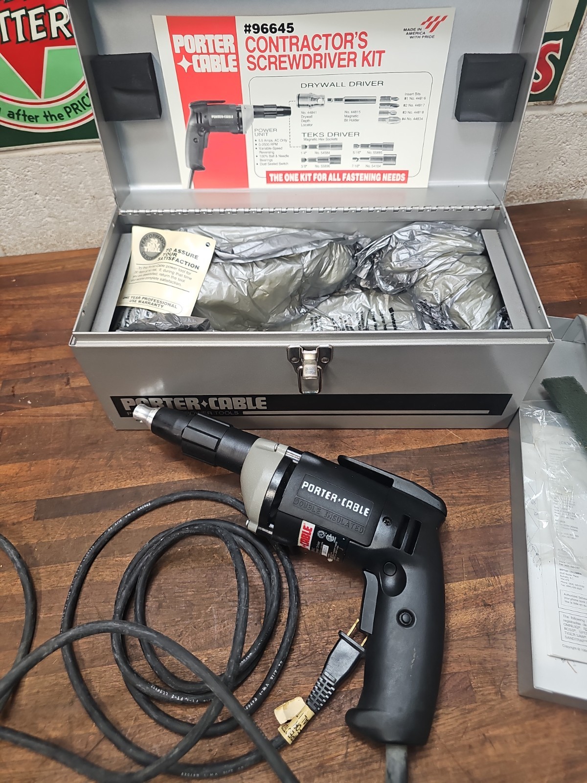 QQ2- Porter Cable 6645 Drywall Driver Variable Speed Reversing Type 2 USA Case gallery