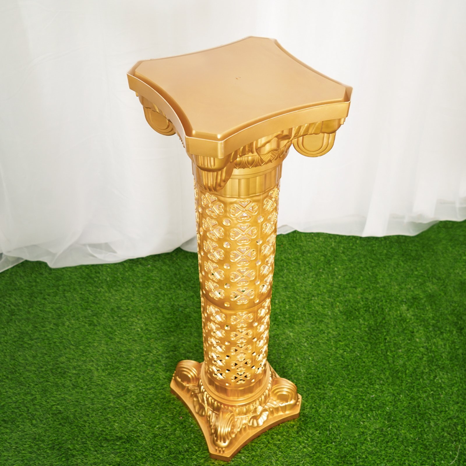 4 GOLD 40" ADJUSTABLE Roman Decorative COLUMNS PEDESTAL STANDS Party Decorations gallery