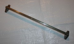 Antique Towel Bar 1920’s Solid White Brass / Nickel Silver 27 5/8 Inch 3 lb 9 oz
