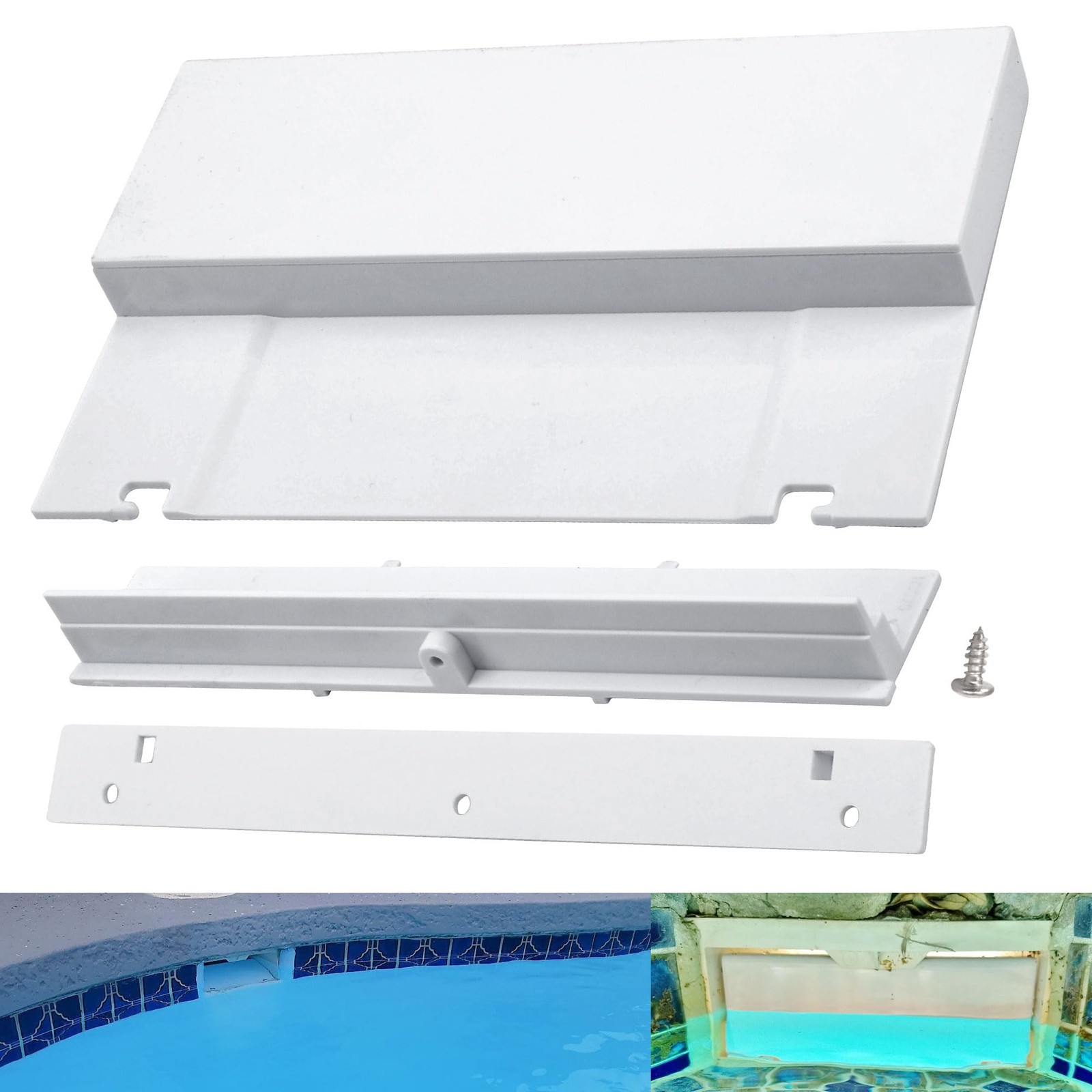 FENXDN SP1070 Pool Skimmer Weir Flap Door [ 8-7/16" Length, 5-1/4" White gallery