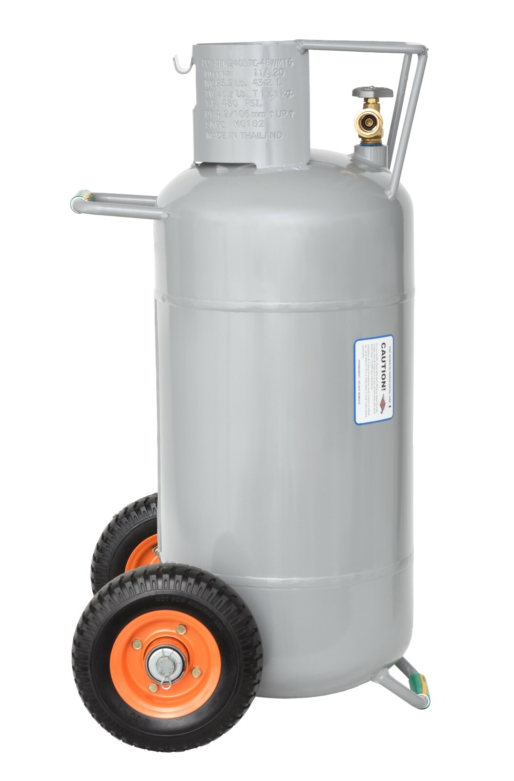 40 LB Horizontal and Vertical HOG Propane Cylinder with Wheels gallery
