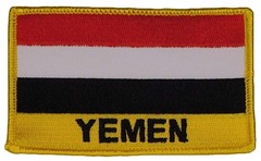 Yemen Rectangular Country Embroidered Iron On Patch FPR-257