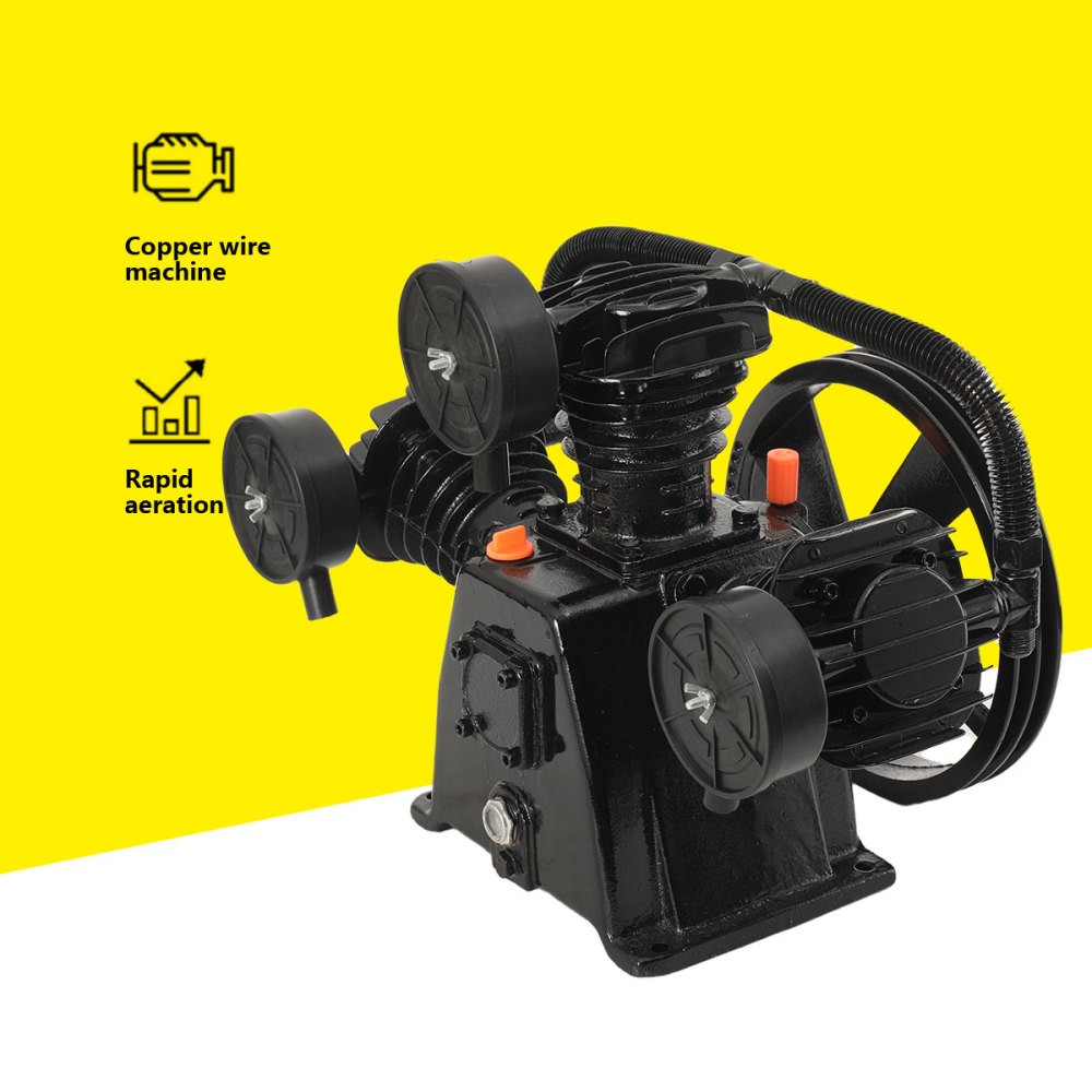 4 HP Single-Stage Inline-Twin Replacement Air Compressor Pump 3 Cylinder Head gallery