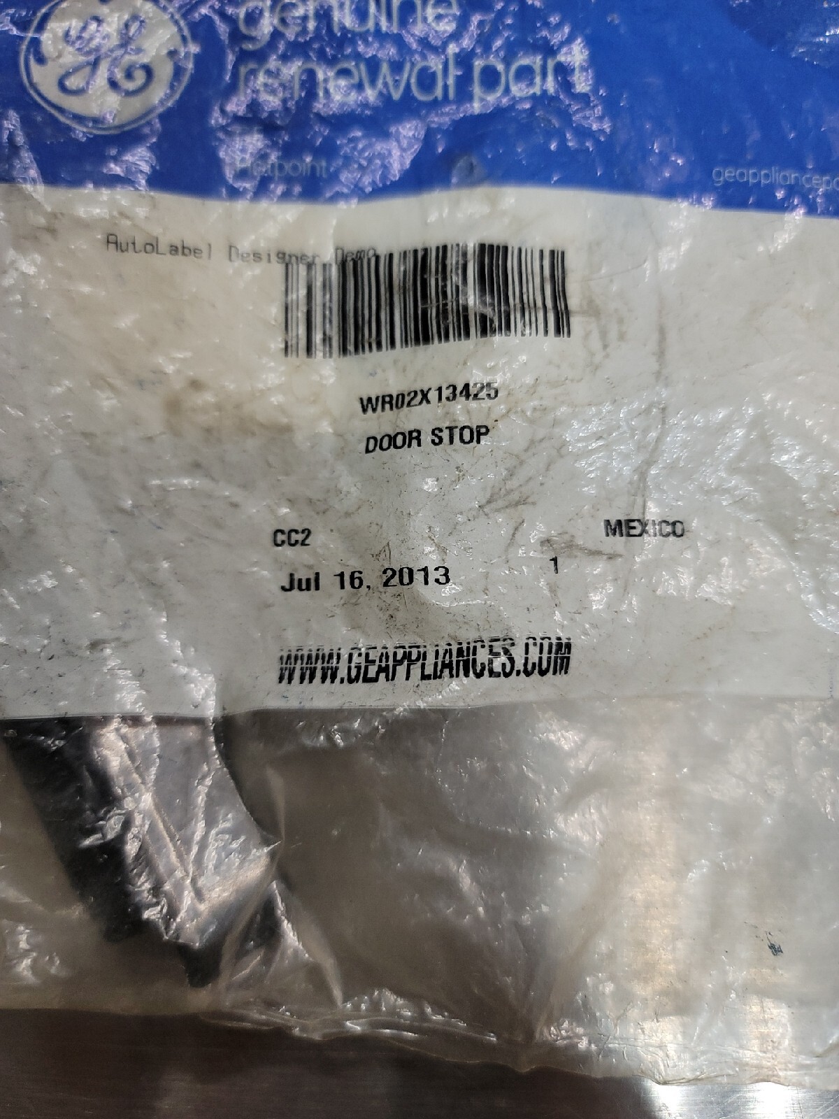 OEM GE WR02X13425 Refrigerator Door Stop gallery
