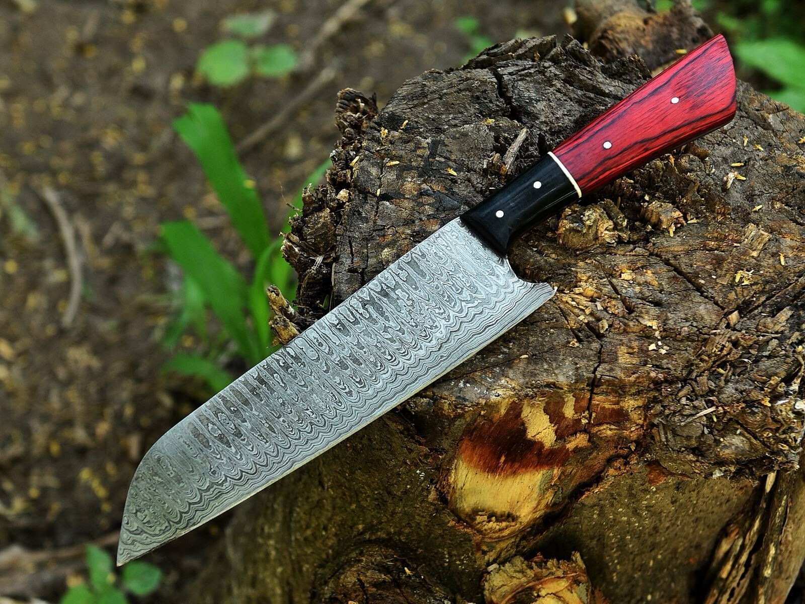 12”Handmade Damascus Chef Knife Hand Forged Japanese Bunka Kitchen Knife X663 gallery