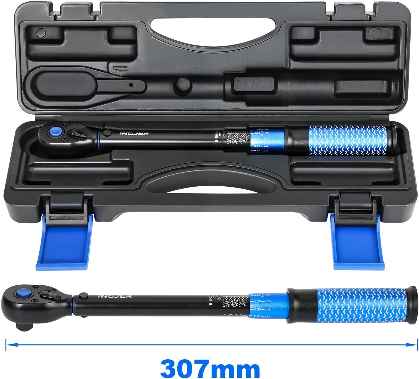 3/8 Click Torque Wrench 5-50 Ft Lb Dual Direction 72T Bike Motorcycle Tool gallery