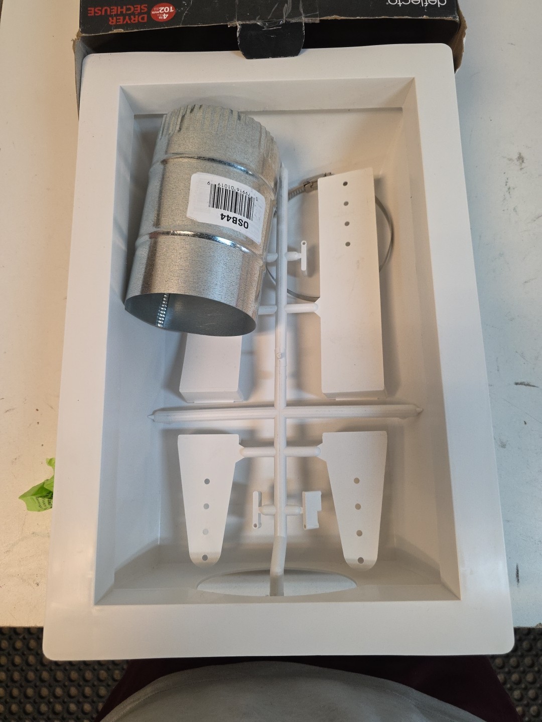 Deflecto Recessed Dryer Vent Box 4" dia, Same day shipping! gallery