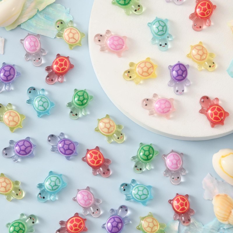400 Pcs Luminous Mini Resin Turtle Mini Resin Figurines Cute Miniature Figuri... gallery