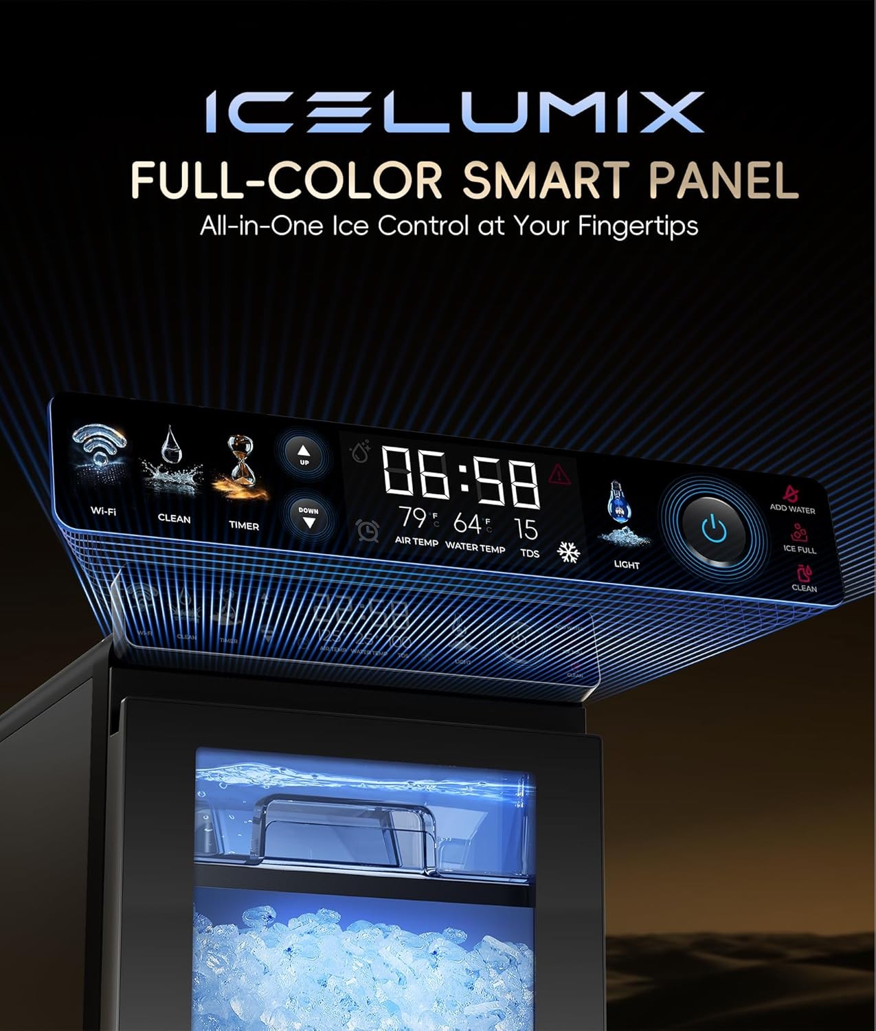 ecozy Nugget Ice Maker Countertop Smart Pebble Ice Machine gallery