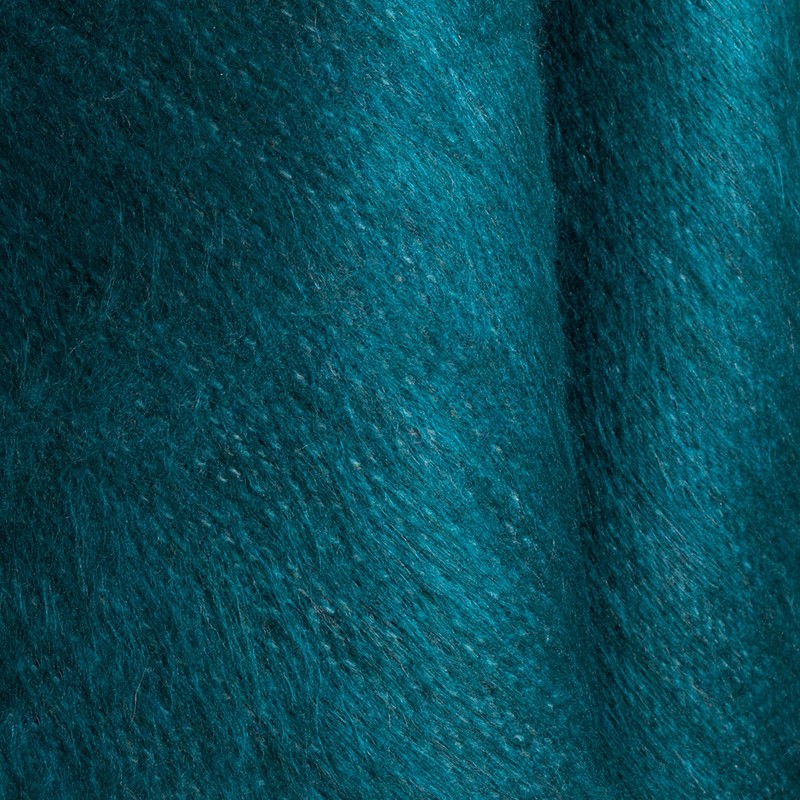 DOUBLE DENSITY ALPACA WOOL BLANKET THROW | QUEEN SIZE | SOFT & WARM – DEEP TEAL gallery