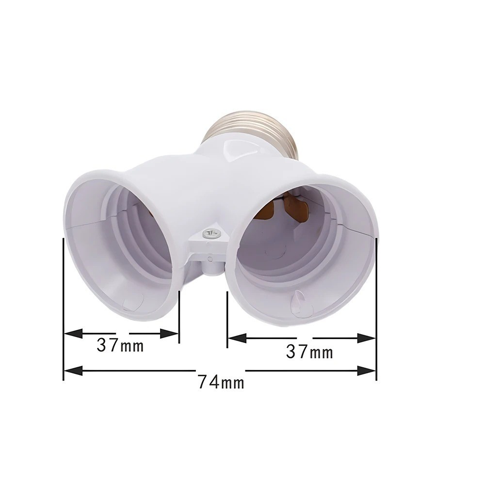 E27 Splitter Lamp Holder Adapter 2 Way Bulb Socket Converter Extender gallery